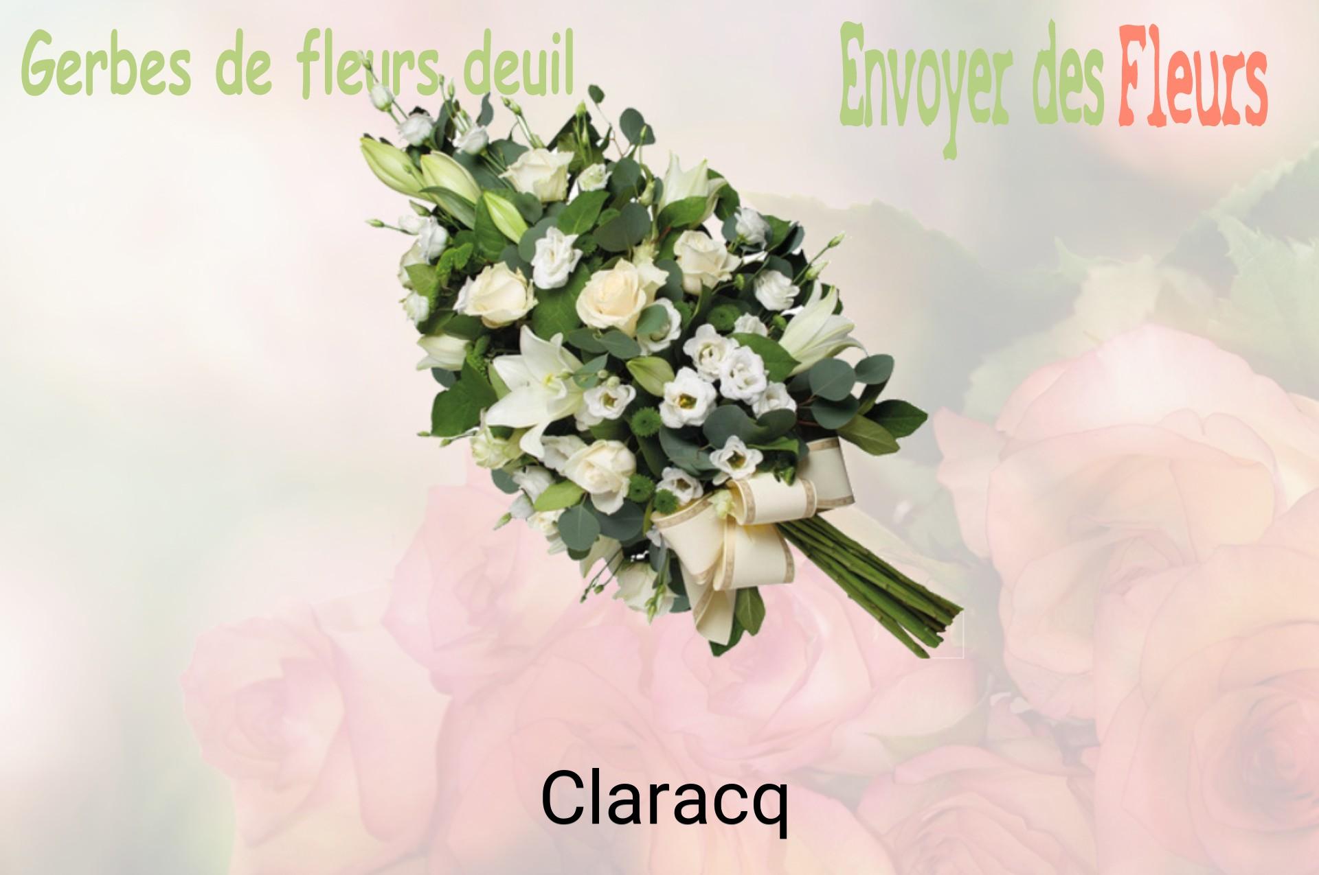 Gerbe de fleurs de deuil livrée à Claracq